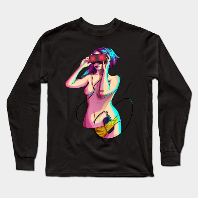 VR girl Long Sleeve T-Shirt by ruhefuchs